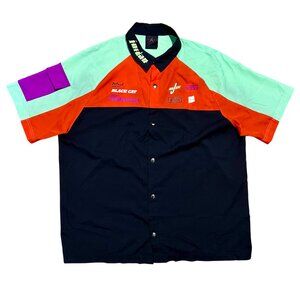 Jordan Race Team Jumpman Short Sleeve Button Up Shirt, Men's Large